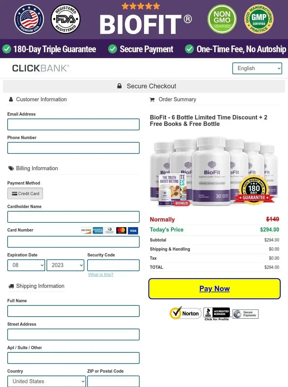 BioFit BioFit - Order Page